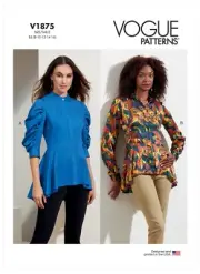 Vogue Pattern V1701 - Women's Tops Fitted Bust - Sizes 08-16 - $14.95