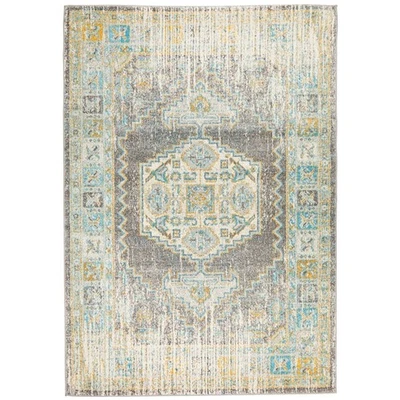 NEW Tapete Rug Bohemian Rug Grey w/Muted Colours 330x240cm