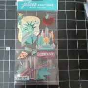 SCRAPBOOK STICKER Title Travel New York City Broadway Bridge Statue Liberty