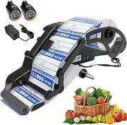 Electric Label Applicator Handheld - Barcode Labeler w/ 2 Batteries, 15-60mm Max Label Length for Logistics, Stickers, Warehouses, Supermarkets