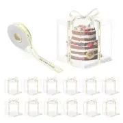 12 Pcs Clear Cake Box 7x7x8 Inch Cake Packaging Boxes Tall Cake Box with Lid ...