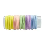 Pastel Elastic Hair Bands 10 Pack Soft Hold in Light Colours No-Snag
