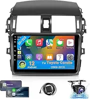 [Leadfan] Car Stereo for Toyota Corolla 2009 2010 2011 2012 2013 Radio Compatible with Wireless Apple Carplay 9'' Touch Screen in-Dash GPS Navigation Bluetooth WiFi Mirror Link Unit Backup Camera 2+32G