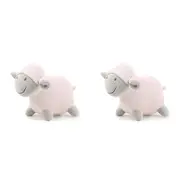 2x The Peanutshell Knitted Lamb Plush Cotton Soft Animal Baby Toy 35cm Pink 0+