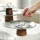 Snack Storage Container Rust-resistant Dessert Tray Elegant Stainless Steel