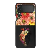 Galaxy Z Flip4 Impact Hinge Case Flower Heart Spring Black