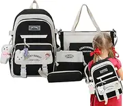 [Generic] School Bag Set - Canvas Backpacks Combo Set - Canvas School Backpack Combo Set for Kids, Boys, Girls, Teenage and Students