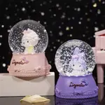 卡通可愛兔子水晶球 兒童發光玩具 桌面裝飾小擺件 創意兒童生日禮物 水晶擺飾 可愛擺飾 雪花水晶球 水晶球夜燈