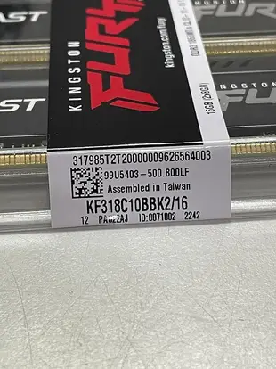 【全新盒裝】金士頓 Kingston HyperX DDR3 1866 8GB x 2 = 16G 終保 電競 記憶體