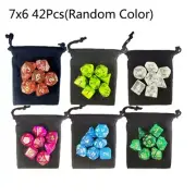 7x6 42pcs Dice Set Random Color Polyhedral RPG DND Role Playing Dragons Board
