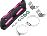 X AUTOHAUX 1 Set Universal Motorcycle Heat Shield Kit Exhaust Pipe Cover Muffler Silencer Pipe Protector Rose Red
