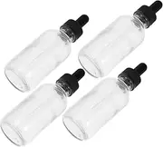 CONGARTENO 4Pcs Refillable Plastic Dropper Bottles Resistant Oil Dropper Bottles for Essential Oils Perfumes and Liquids for Travel and Everyday Use