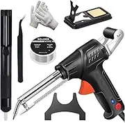 Internally Heated Industrial Laser Welding Tools, Multi-function Metal Welding Iron Soldering Gun Set, Automatic Corded Solder Iron Internal Heat, Manual Soldering Gun for Industrial Home Diy (Black)