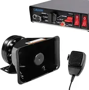 DORRUMO 100W Police Siren kit,Multi-Tone PA System,100W Amplifire & Loudspeaker,2 x 16A Switches,Emergency Police Siren Kit for Truck,Vehicles,Car,SUV,Van