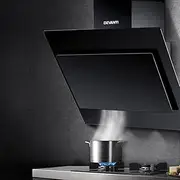900mm Range Hood 90cm Rangehood Glass Black Kitchen Ventilation Appliance Modern