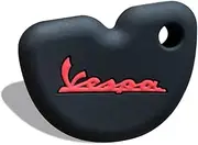 WSWJDW Car Key Case Cover Keychain Ring Key Bag, Fit for Vespa Gts Vespa GTS300 946 LX150 Enrico Piaggio 125 150 Fly RA1 3vte 200,Black with red