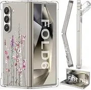 Case for Samsung Galaxy Z Fold6 with Flower, Wild Flowers Floral Pattern Clear Soft Back Case for Samsung Galaxy Z Fold6 Cover Flower Garden