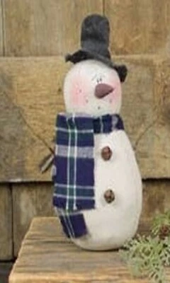 New w/ tags Honey and Me Small Country Snowman-rustic snow man hat scarf bells
