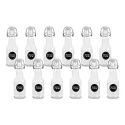 12PK Lemon & Lime Functional Secure Glass Air-Tight Lid Bottle Storage 250ml