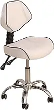 Comfort Salon Saddle Chair - Ergonomic Rolling Chair with Back Support for Dentists, Stylists & Tattoo Artists - Design and Mobility