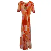 ABEL THE LABEL High Low Hem Short Sleeves Dress Size XS