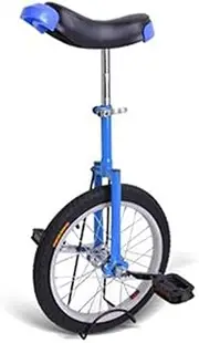 20 Inch Wheel Unicycles Bike for Kids Adults Beginner, Mountain Cycling Balance with Unicycle Stand for Exercise Fun Fitness, Steel Frame, Ergonomic Saddle (Color : Blue) Durable TDF