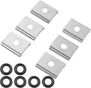 FeelFree UniTrack Aluminum Kayak Adapter - Feel Free Kayak Track Adapter Plate with O-Ring Only Included Compatible with FeelFree, Johnny Boats, Seastream Kayaks, and 3 Waters Kayaks, 6 Pack