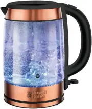 Kettle Russel Hobbs Eletric Blue Light Kitchen Water Jug Copper Accents
