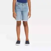 Girls' Bermuda Jean Shorts - Cat & Jack Medium Wash, L Plus