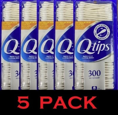Q-tips ANTIMICROBIAL COATED Cotton Swabs For Hygiene Beauty Care 5 PACK 1500 CT