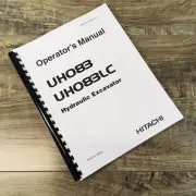 Hitachi UHO83 UHO83LC Hydraulic Excavator Operators Manual Owners SN 28025-UP