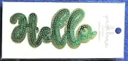 1pc Green Hello Paper Applique Shiny Sequins Card Scrapbook Crafts Jo-Ann Stores