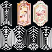 5 Set 36 Pcs Bookmark Metal Cutting Dies Tag Die Cuts Embossing Stencils Scrapbooking Tool for DIY Card Scrapbooking