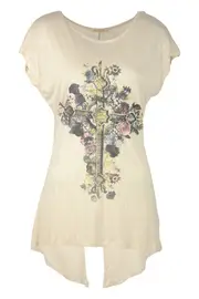 Elizabeth Cross Tee--SS-4813TKSS