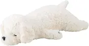 Livheart 48952-16 Nemu Nemu Animals Body Pillow, Cotton, Toy Poodle Milk, White, Size M, Approx. 19.7 inches (50 cm), Dog Plush