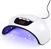 Nail Lamp, Nail Dryer, UV/LED Curing Lamp for Gels, with 4 Timer Setting, Timer Memory and Over- Temperature Protection for Fingernails and Toenails, Home and Salon(White)