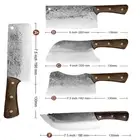 Handmade Forged Kitchen Meat Vegetable Chopping Chef Knife Cleaver Sharp