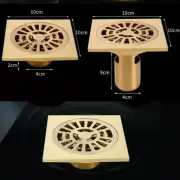 Brass Shower Drain Bathroom Floor Drain Tile Insert Anti-odor Home Waste Grates