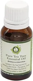 Tea Tree Essential Oil | Melaleuca Alternifolia | Tea Tree Oil | For Acne Treatment | Melaleuca Tea Tree Oil | 100% Pure Natural | Steam Distilled | Therapeutic Grade | 10ml | 0.338oz By R V Essential