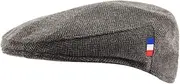 [Españolitas] Cap French Flag Autumn Winter Craft Hand Stitched Beret for Men Brown 56, Brown, M