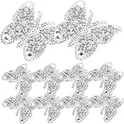 Tofficu 10Pcs Butterfly Rhinestone Sewing Patches Decorative Back Patches for Repairing Clothes Bags and Accessories Stylish DIY