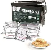 Emergency Food Ration Bars Waterproof Metal Storage Box Packing, 9 Days Food Rations Supply for Outdoor Camping