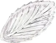 Decorative Bowls Fruit Bowl Leaf-Shaped Fruit Plate Crystal Glass Fruit Plate Transparent Fashion Fruit Plate Indoor Table Dessert Plate Fruit Bowl for Kitchen Counter
