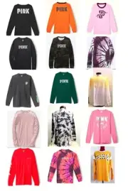 Victoria's Secret Pink Campus Long Sleeve Ringer Tee