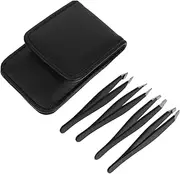 DRESSOOS 1Set Portable Stainless Steel Eyebrow Tweezers Ergonomic Design for Durable Brow Clips for Precision Grooming for Personal Use and Travel
