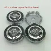 4pcs 54mm 56mm 60mm 64mm Chrysler 300c Car Wheel Center Cover Hub Cap Resin Badge Emblem Sticker Decal Styling Accessories 60mm black cap 1
