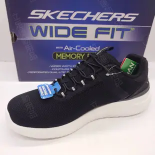 立足運動用品 男鞋 SKECHERS BOUNDER 2.0 寬楦款 免綁帶健走鞋 232673WBLK