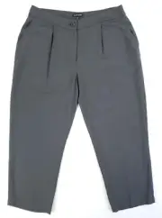 Eileen Fisher Womens 12 High Waist Crop Pant Tencel Lyocell Trousers Gray NWT