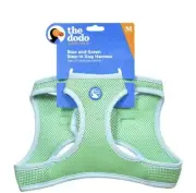 Dog Harness, Dog Vest, Step-in Dog Harness, Soft Blue & Green Breathable Mesh M