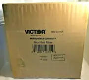 Victor Midnight Black Monitor Stand / Riser, Wood, 13" x 13" x 6 1/2", 1175-5